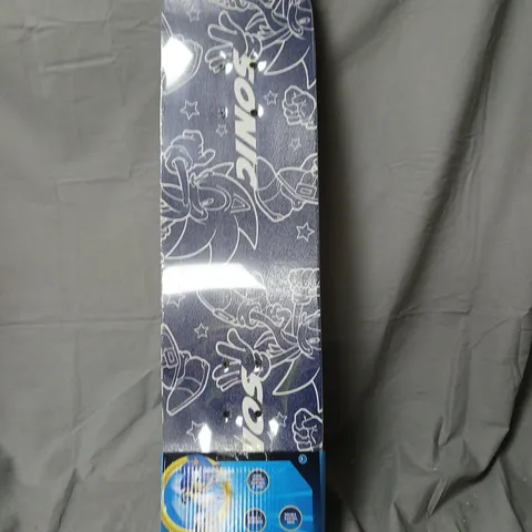SONIC THE HEDGEHOG SKATEBOARD – BLUE DECK, DOUBLE KICKTAIL, ABEC 5 BEARINGS, IN ORIGINAL PACKAGING