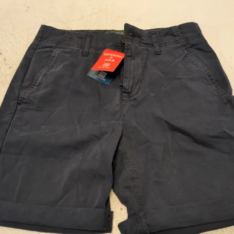 SUPERDRY CHINO SHORTS – NAVY, UK 6 