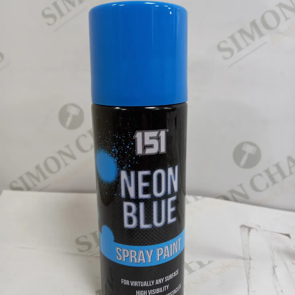 BOX OF 12 X 151 NEON BLUE SPRAY PAINT