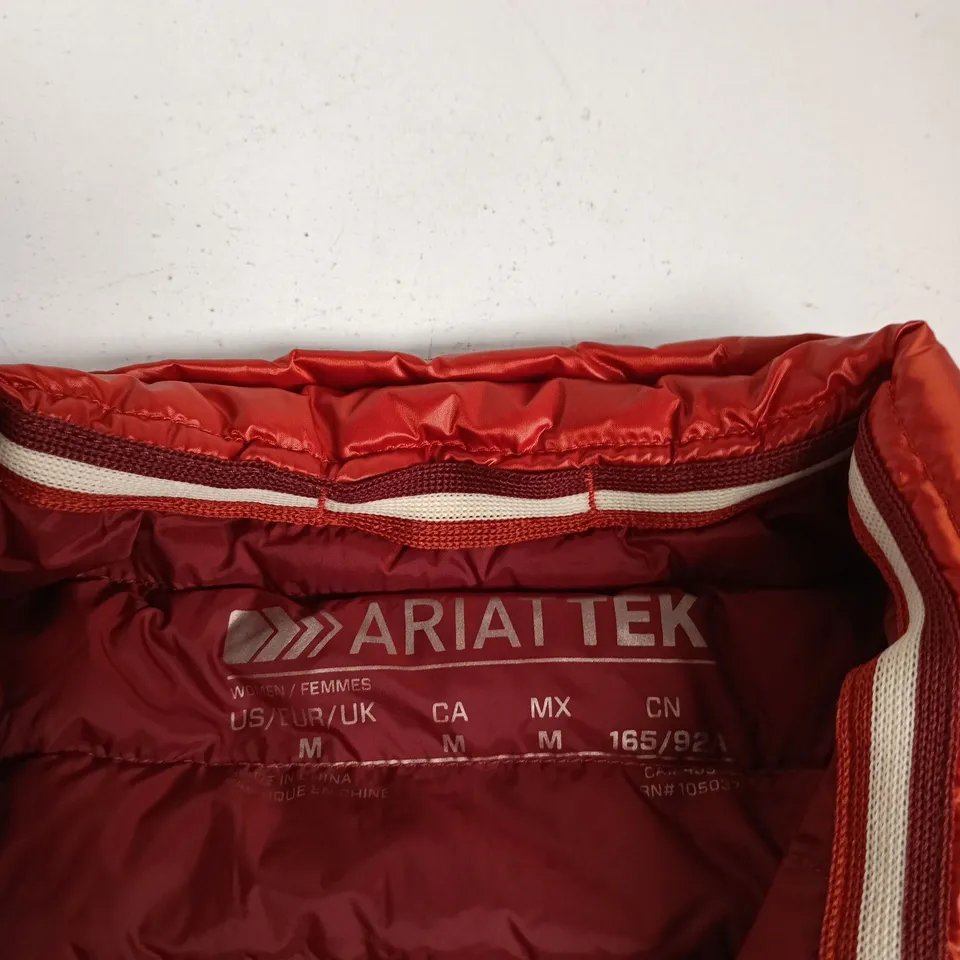 ARIAT WOMEN'S IDEAL DOWN VEST – RED, SIZE M