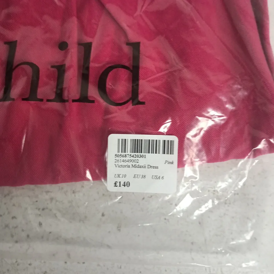 NOBODYS CHILD VICTORIA MIDAXI DRESS – UK 10 (EU 38, US 6) – PINK
