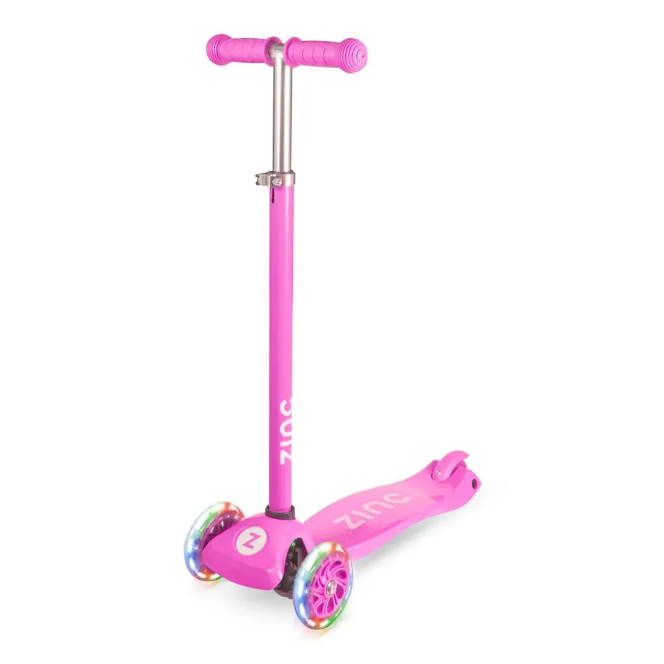 BOXED ZINC 3 WHEELED LIGHT UP STAR SCOOTER 