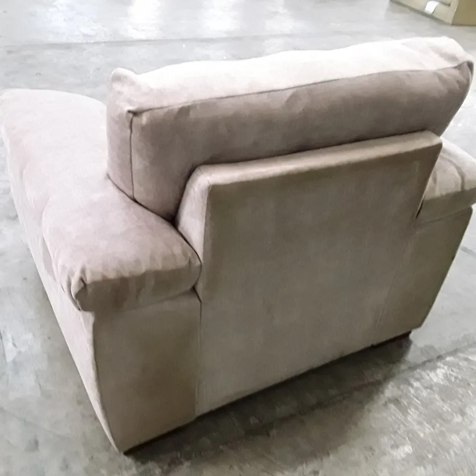 DESIGNER ARMCHAIR - BEIGE FABRIC