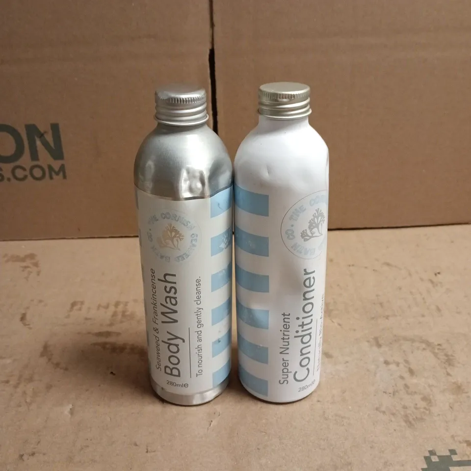 2 X THE CORNISH SEA WEED BATH CO ITEMS: BODY WASH + CONDITIONER