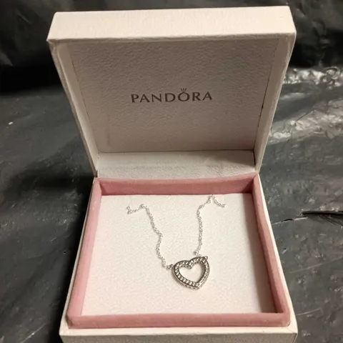 PANDORA HEART PENDANT NECKLACE WITH CRYSTALS – BOXED
