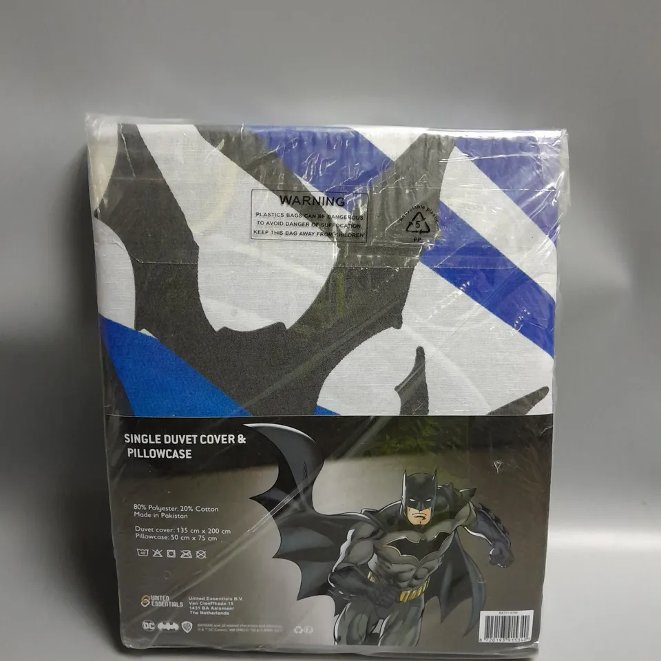 SINGLE BATMAN DUVET AND PILLOW CASE SET