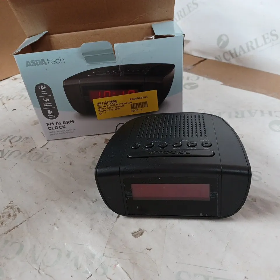 ASDA TECH FM ALARM CLOCK