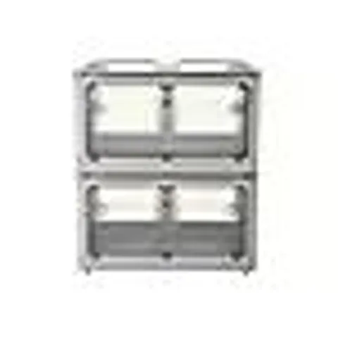 SIMPLI SET OF 2 COLLAPSIBLE 66L STORAGE BOXES IN GREY