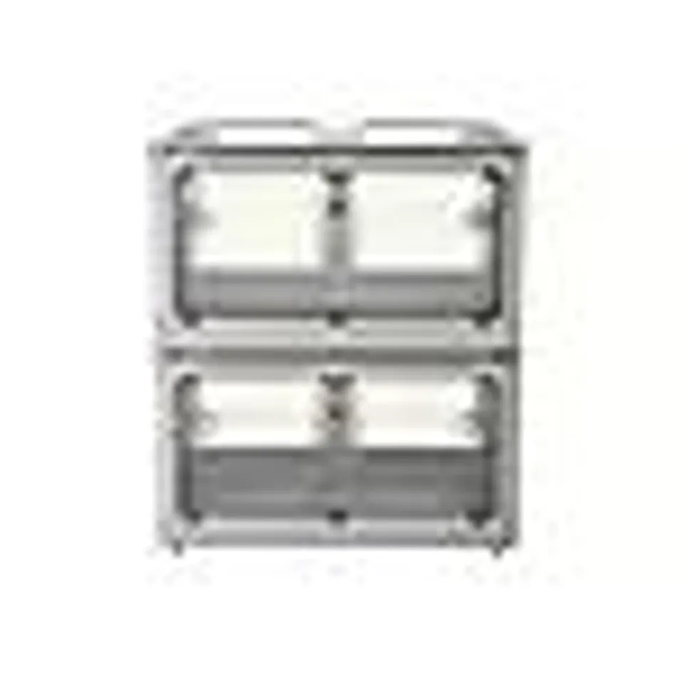 SIMPLI SET OF 2 COLLAPSIBLE 66L STORAGE BOXES IN GREY