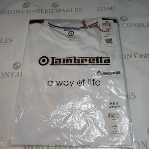 BAGGED LAMBRETTA TAPED T-SHIRT SIZE L