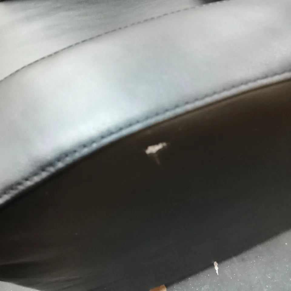 BLACK LEATHER RECLINING RAMSEY ARMCHAIR
