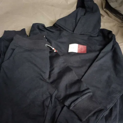 TOMMY HILFIGER DARK NAVY HOODED SWEATSHIRT AND TRACKSUIT BOTTOMS - AGE 14 YEARS