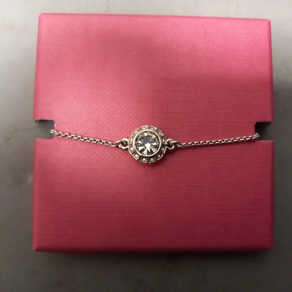 BOXED TED BAKER DIAMANTE GEMSTONE NECKLACE W. SILVER EFFECT CHAIN