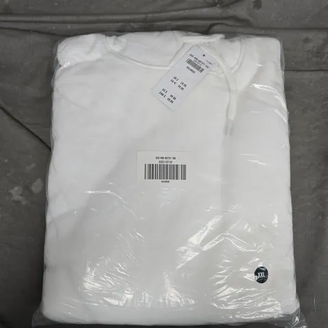 BAGGED HOLLISTER HOODIE IN WHITE - XXL