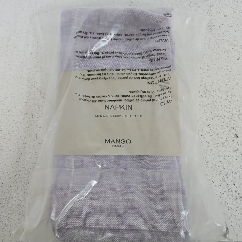 MANGO HOME NAPKIN – LAVENDER, 45X45 CM