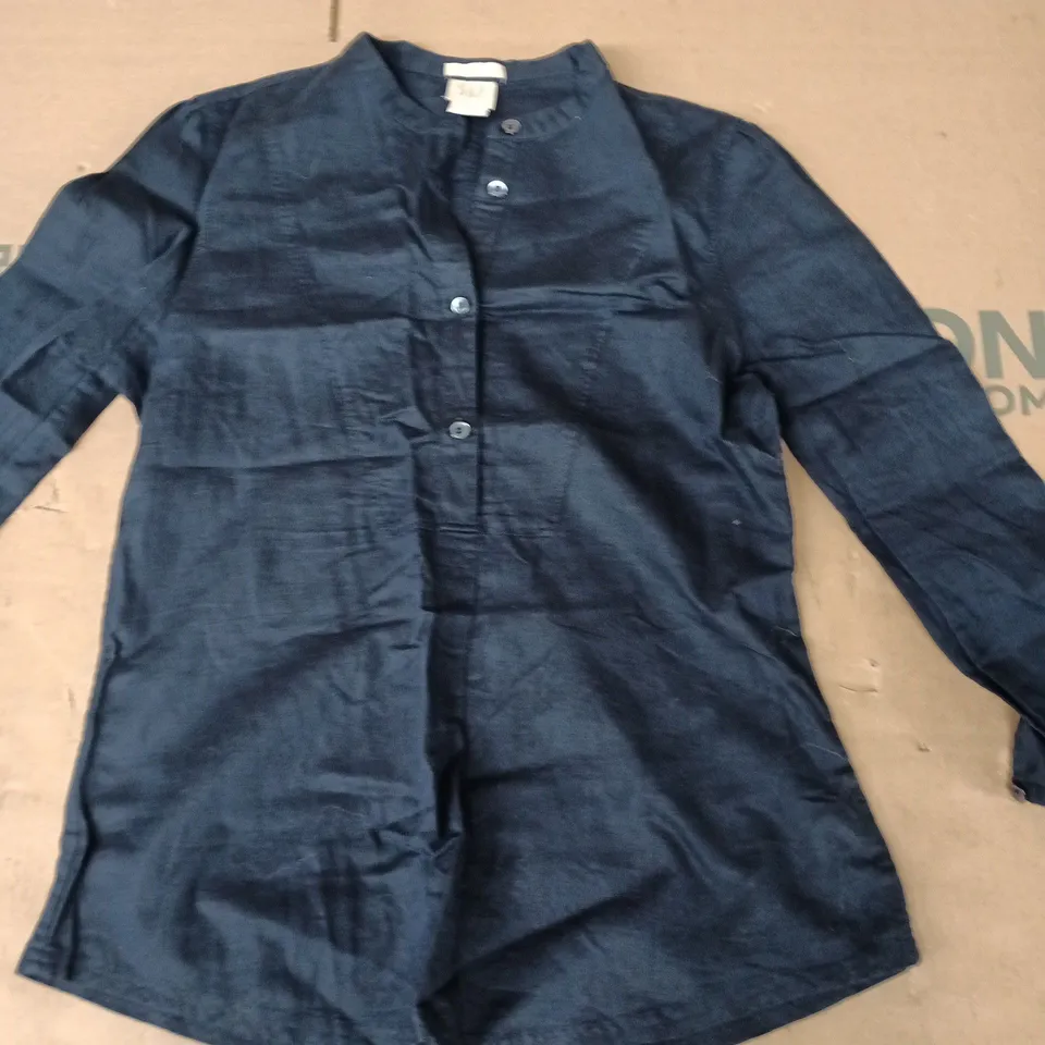 GAP NAVY COTTON-LINEN SHIRT – WOMEN'S UK M