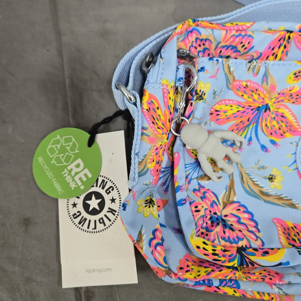KIPLING CROSSBODY BAG – FLORAL PRINT, BLUE