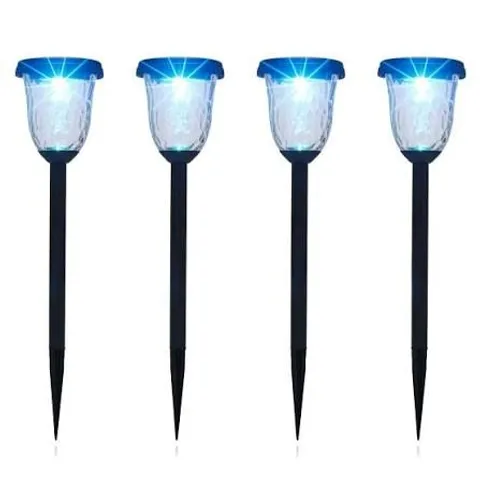 OUTLET GARDEN STORIES SET OF 4 OVERSIZED PEBBLED GLASS STAKE