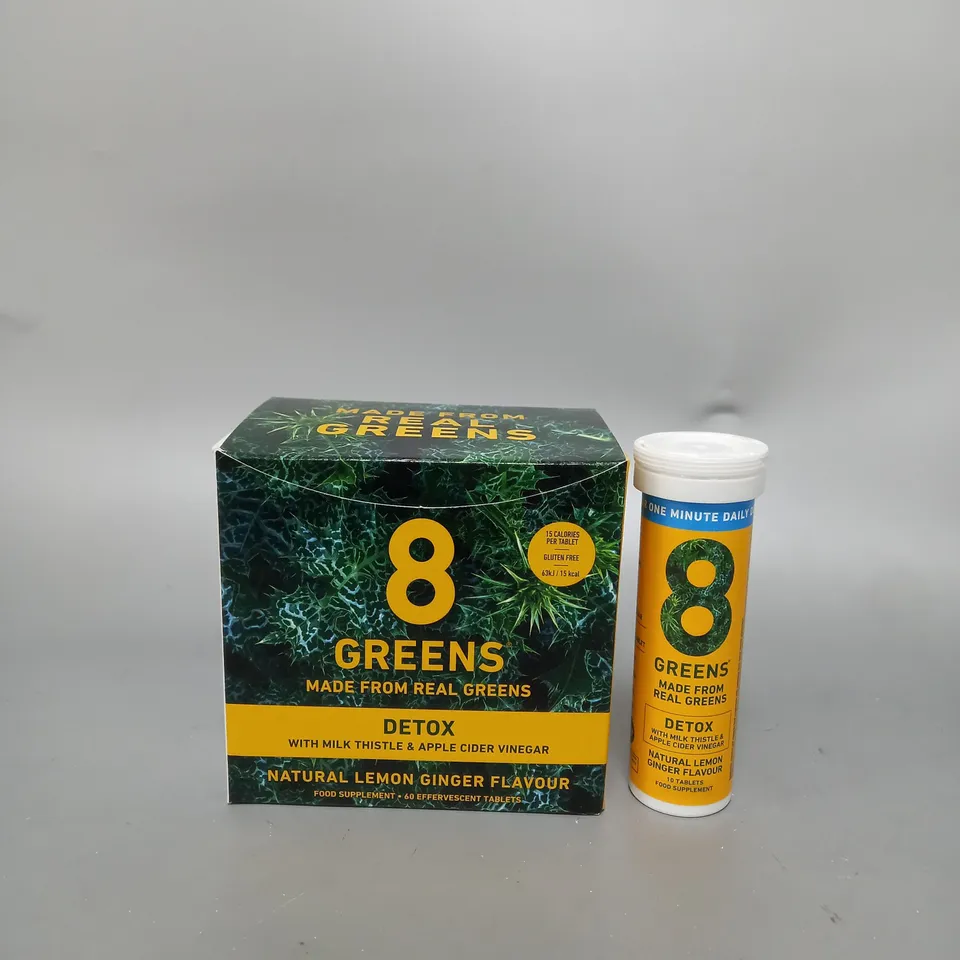 8GREENS DETOX FIZZY TABLETS - PACKED WITH 8 POWERFUL SUPER GREENS