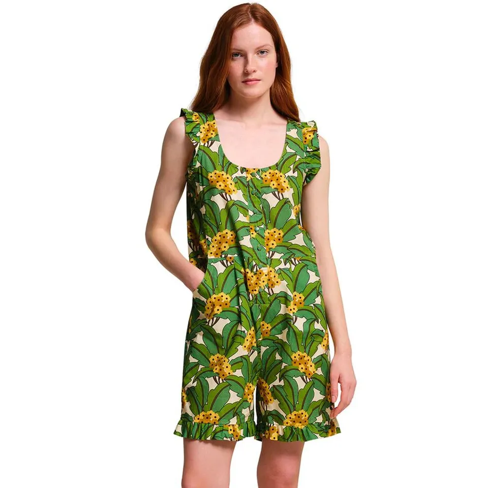 REGATTA WOMENS ORLA KIELY PLAYSUIT GREEN TROPICAL SIZE 16