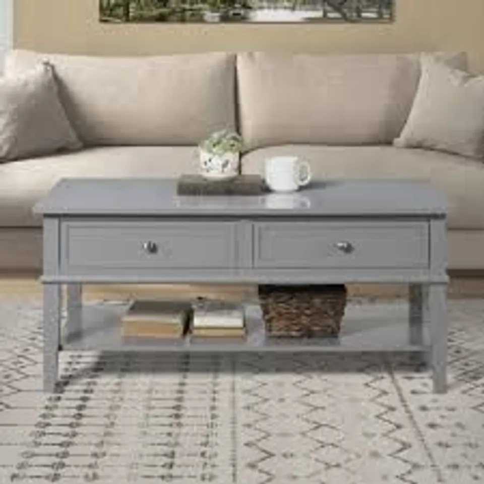 BOXED FRANKLIN COFFEE TABLE - GREY