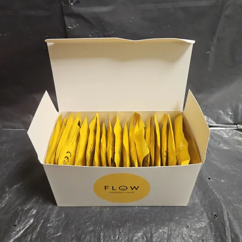FLOW HEADSET PADS – REPLACEMENT PACK FOR FLOW HEADSET FL-100, CONTAINS 20X2 SALINE MOIST PADS