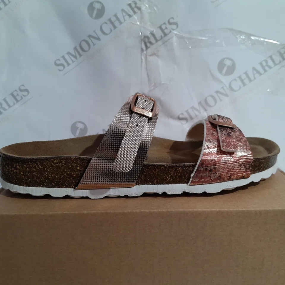BONOVA PLATFORM SANDALS WITH ROSE GOLD STRAP - EU 39