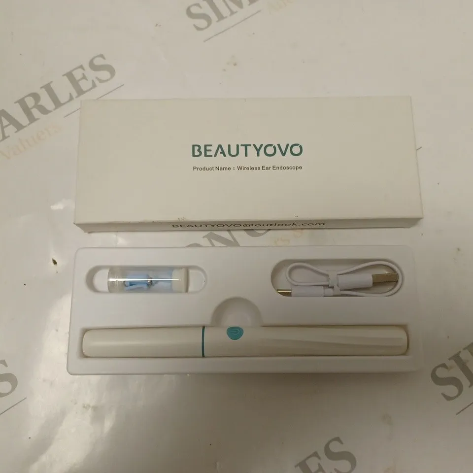 BOXED BEAUTYOVO WIRELESS EAR ENDOSCOPE WITH ACCESSORIES AND USB CABLE