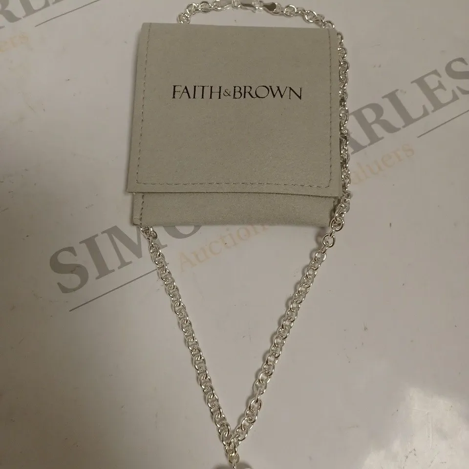 FAITH & BROWN ITALIAN CRAFTED PUFFED HEART NECKLACE
