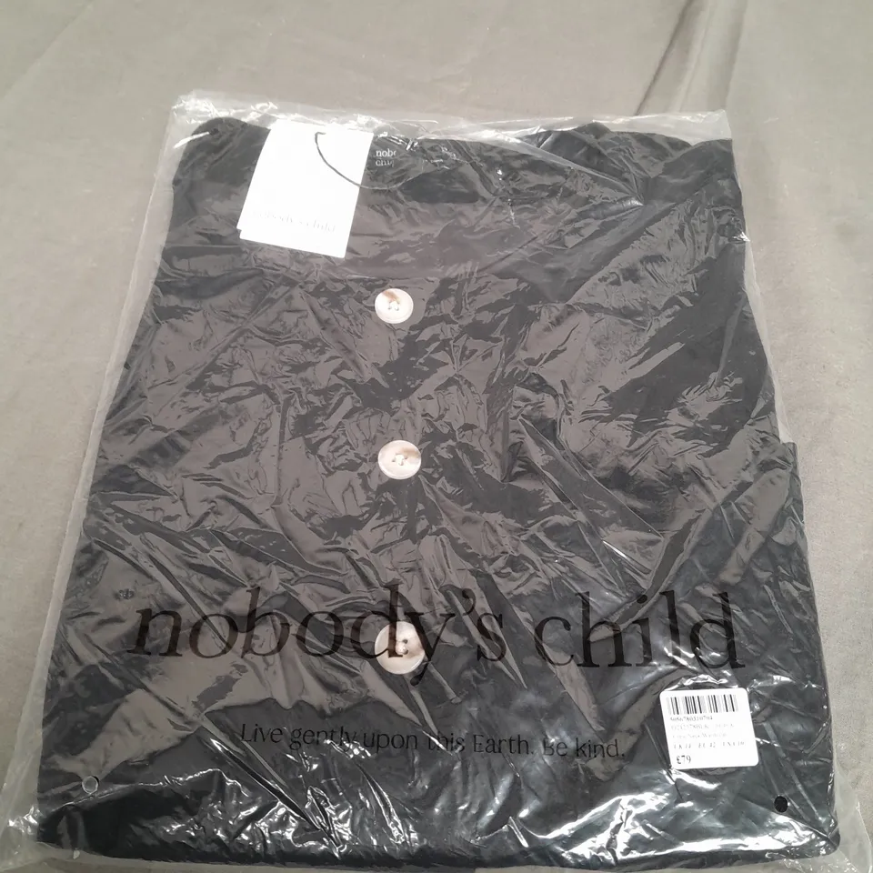 SEALED NOBODYS CHILD CREW NECK WAISTCOAT IN BLACK - UK 14 