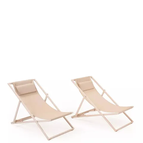 BOXED AMALFI SET 2 FOLDING CHAIRS (1 BOX)