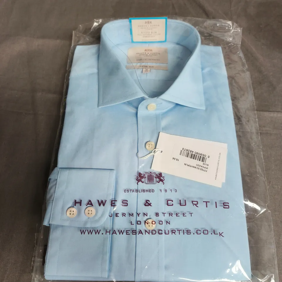 HAWES & CURTIS LIGHT BLUE SHIRT SIZE 16/34 