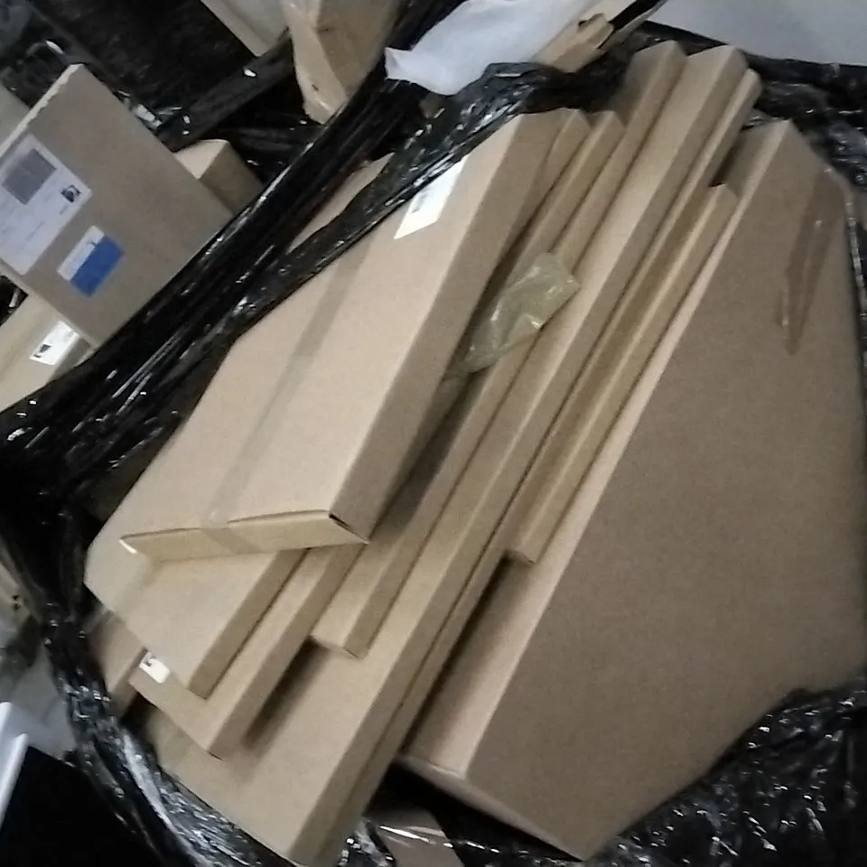 PALLET OF APPROX 10 ASSORTED BATHROOM FURNITURE TO INCLUDE BASIN DOORS, BASE WALL DOORS, PANELS AND VANITY END PANEL