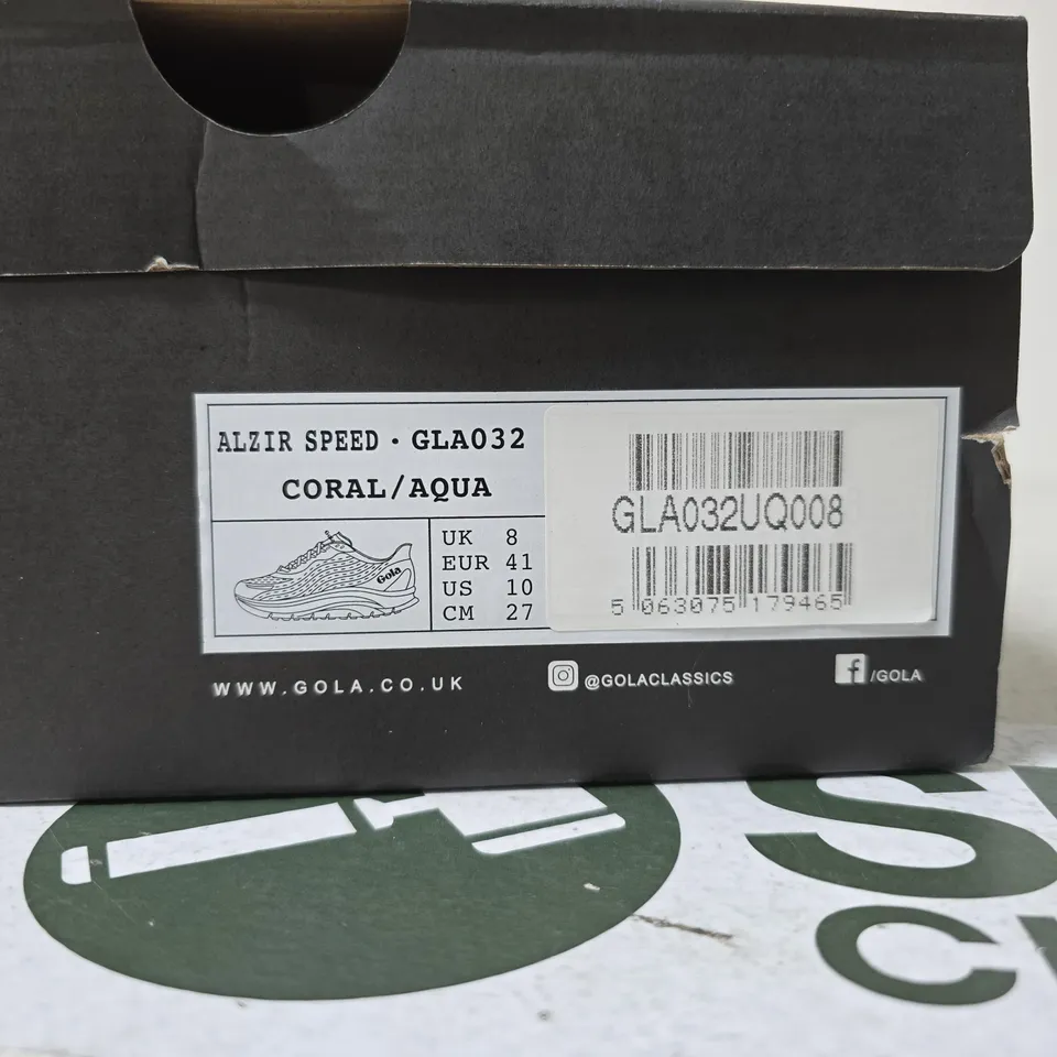 Gola Alzir Speed Coral/Aqua running shoes – UK 8