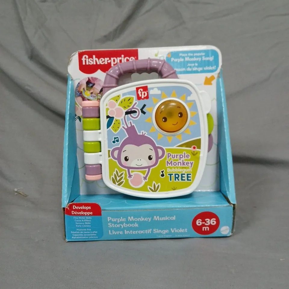 Fisher-Price Purple Monkey Musical Storybook - Baby Toy (6-36 months)