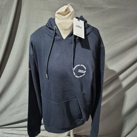 TOKYO LAUNDRY NAVY HOODED SWEATSHIRT - SIZE M