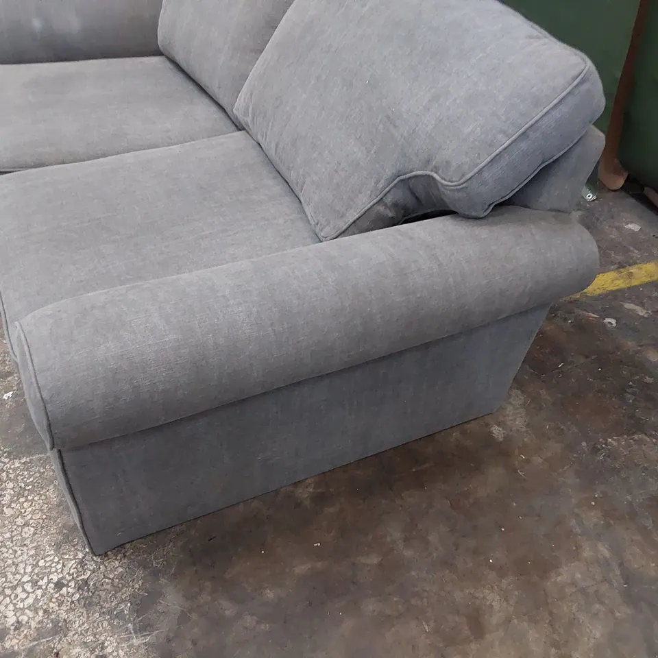 QUALITY BRITISH DESIGNER LOUNGE Co. TWO SEATER SOFA GREY FABRIC 