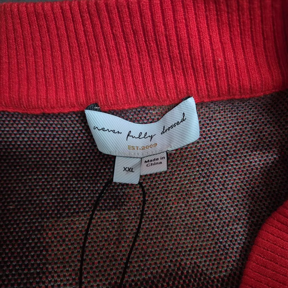 NEVER FULLY DRESSED NAVY ABSTRACT CARDIGAN – XXL