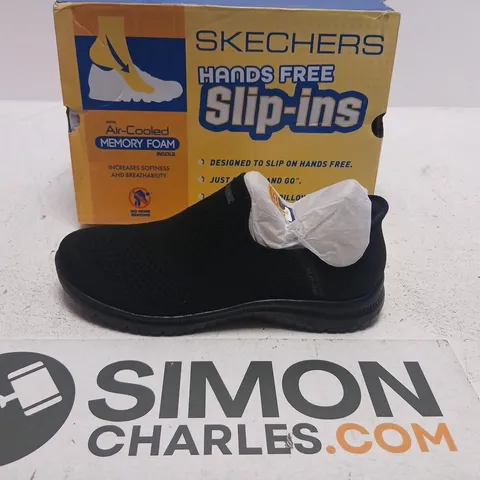 SKECHERS SLIP-INS MEMORY FOAM SHOES – BLACK, UK 5