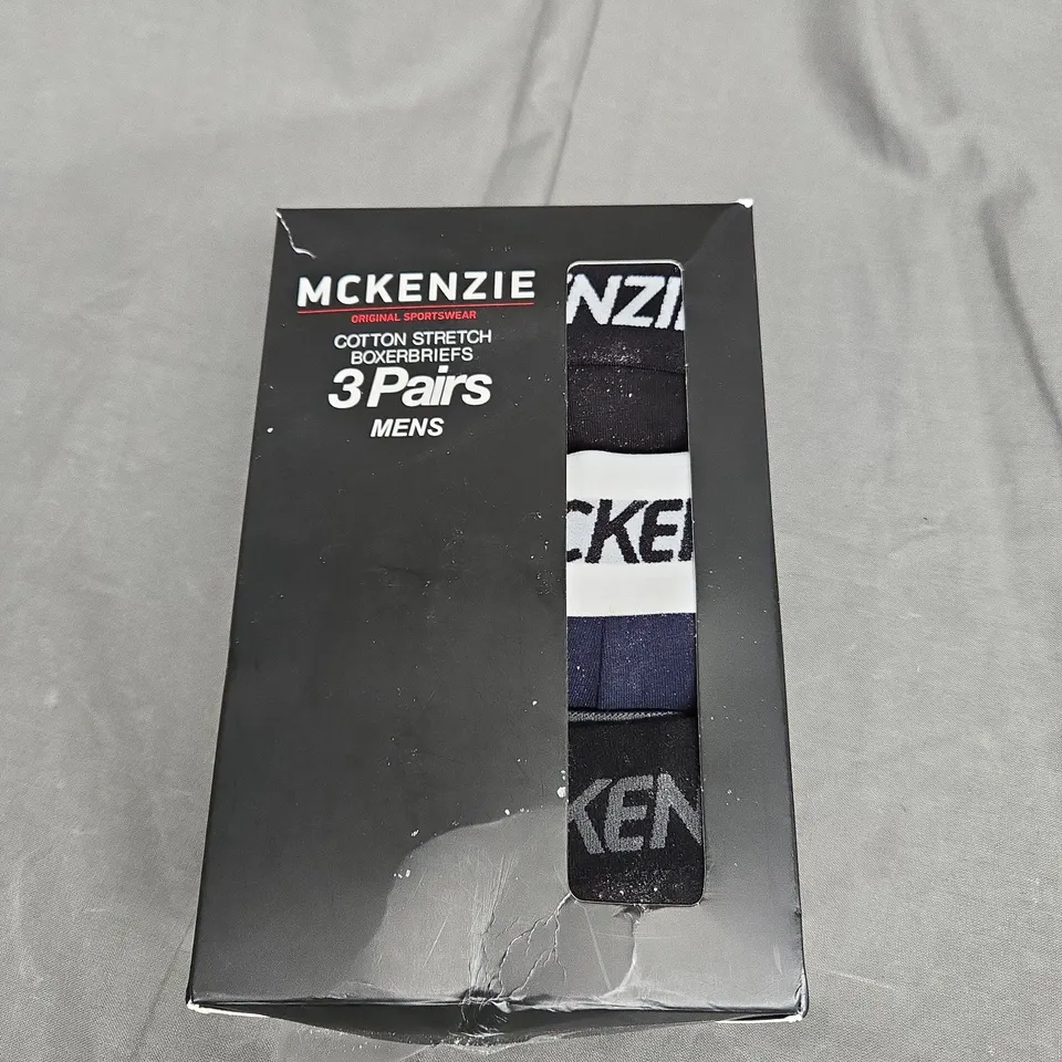BOXED MCKENZIE COTTON STRETCH BOXERBRIEFS - X3 - SIZE XL