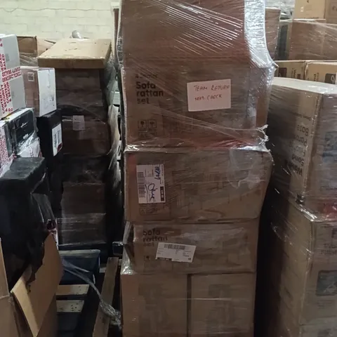 PALLET OF ASSORTED CONTACTING VERY LARGE QUANTITY OF 4 SEATER SOFA RATTAN GARDEN SETS