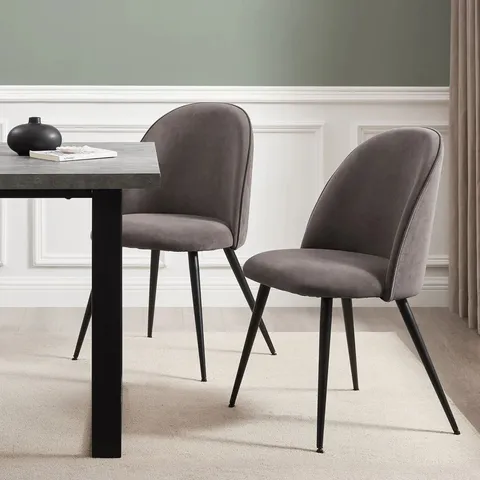 BOXED DUSK IRIS SET OF 2 DINING CHAIRS - TAUPE (1 BOX)