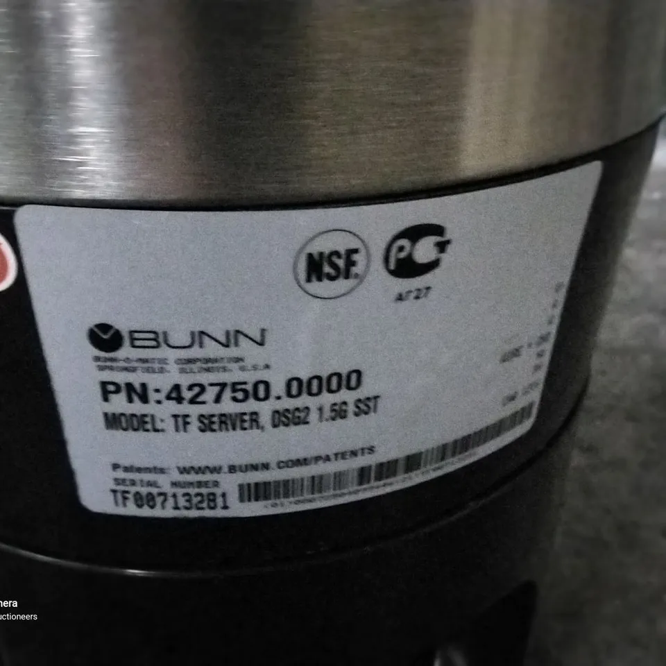 BUNN THERMOSTATIC COFFEE SERVER 