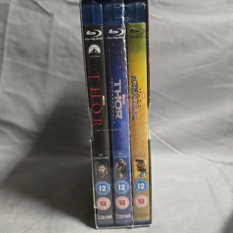 THOR 3-MOVIE COLLECTION BLU-RAY BOX SET (THOR, THE DARK WORLD & RAGNAROK)