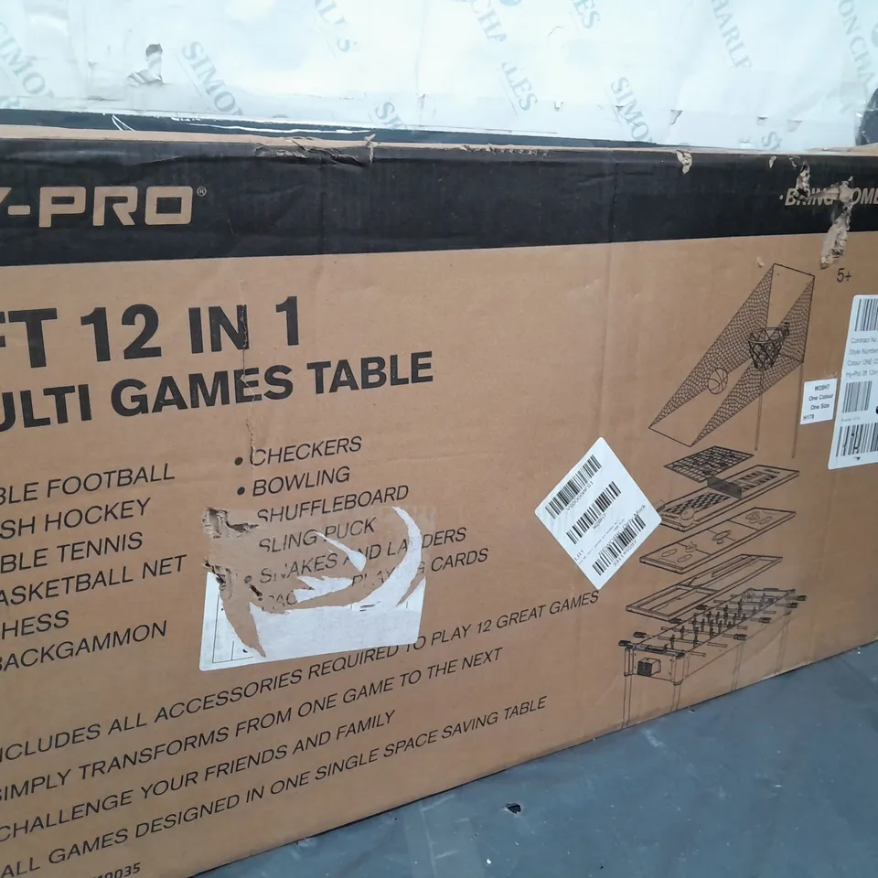 BOXED HY-PRO 3FT 12 IN 1 MULTI GAMES TABLE