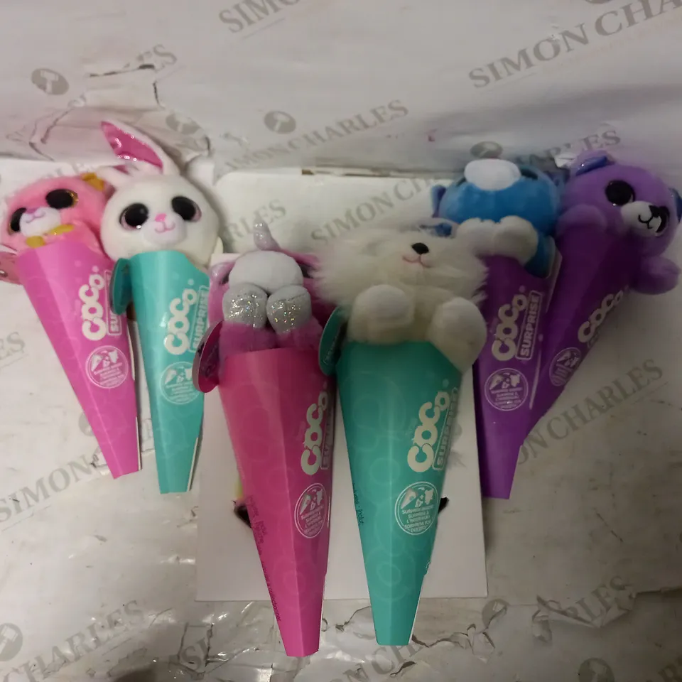 CASE OF 6 BRAND NEW COCO SUPRISE CONES CLASSIC PLUSH TOYS (51112556)