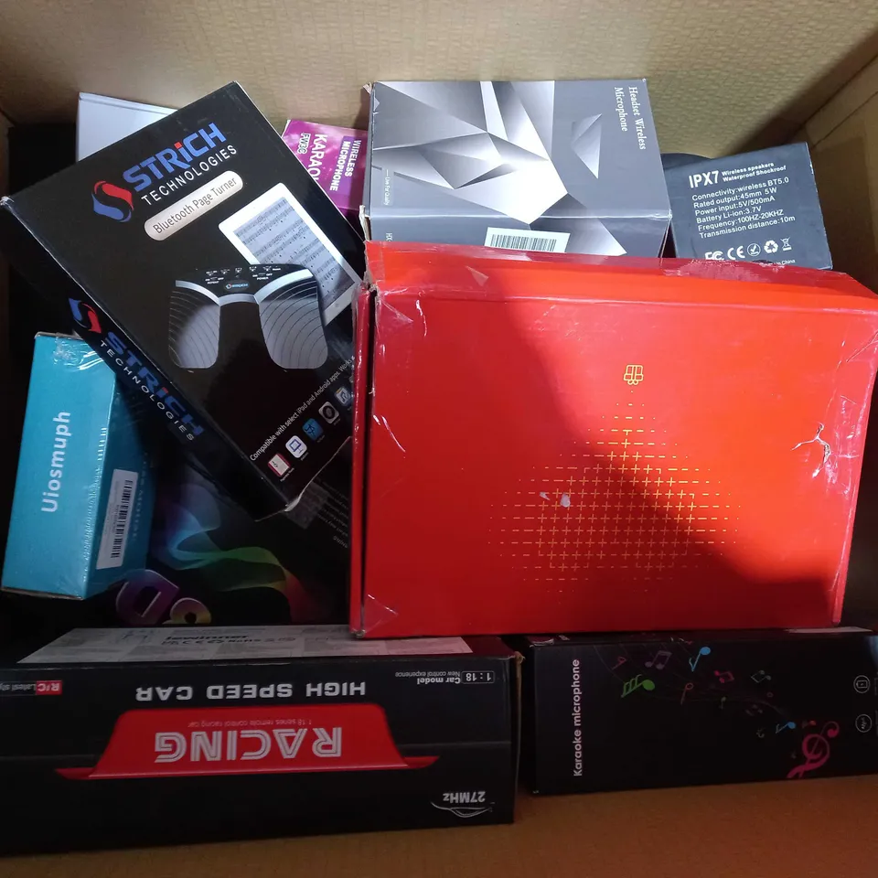 LARGE BOX OF APPROXIMATELY ASSORTED ELECTRICAL ITEMS TOO INCLUDE HEADPHONES , FANS AND GROOMING SETS 