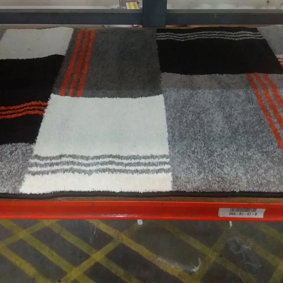 ESPINOZA RUG - GREY / BLACK / ORANGE 