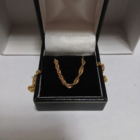 GOLD 9CT ITALIAN GOLD DIAMOND CUT POLISHED 19CM BRACELET 2.2G