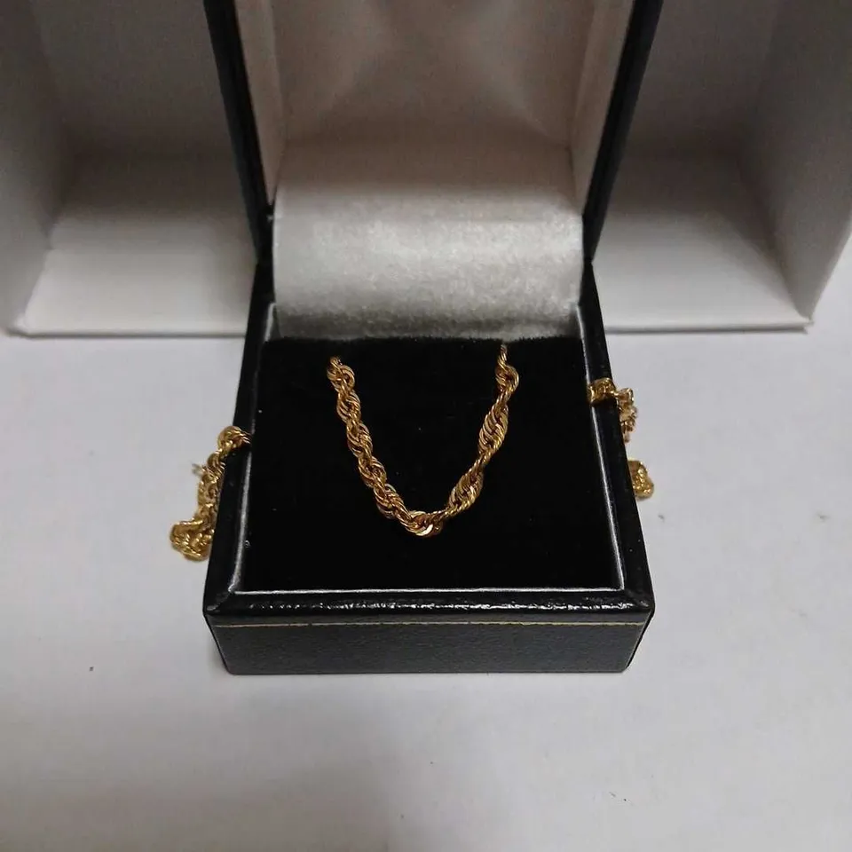 GOLD 9CT ITALIAN GOLD DIAMOND CUT POLISHED 19CM BRACELET 2.2G